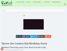 Tablet Screenshot of coolest-kid-birthday-parties.com